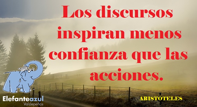 Los discursos inspiran menos confianza que las acciones.
