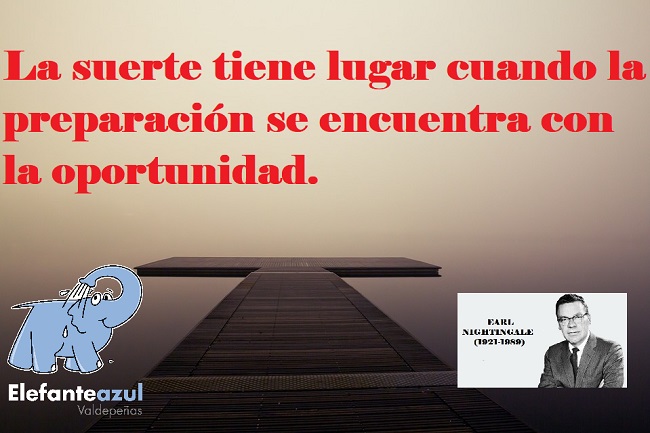 La suerte tiene lugar cuando la preparación se encuentra con la oportunidad.