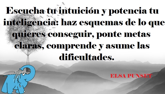Escucha tu intuición y potencia tu inteligencia: haz esquemas de lo que quieres conseguir, ponte metas claras, comprende y asume las dificultades.
