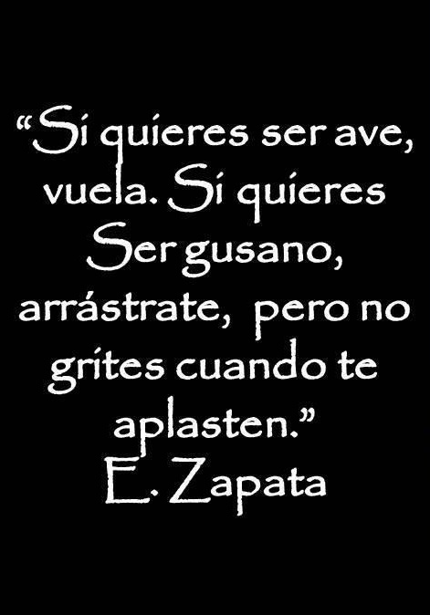 Centro de lavado de coches Elefante Azul Valdepeñas te recomienda la frase de Emiliano Zapata.