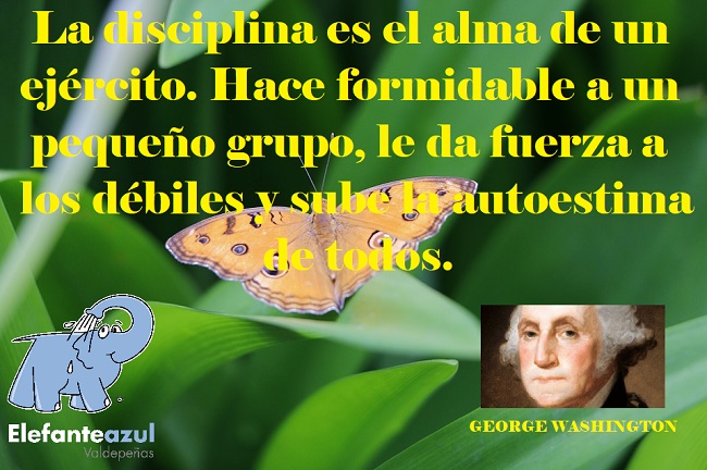 La disciplina es el alma de un ejército. Hace formidable a un pequeño grupo, le da fuerza a los débiles y sube la autoestima de todos.