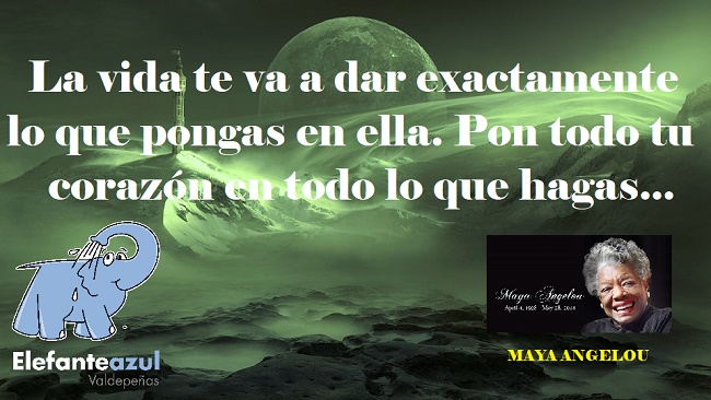 La vida te va a dar exactamente lo que pongas en ella. Pon todo tu corazón en todo lo que hagas...