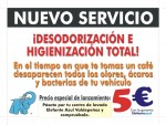 Promoción nuevo servicio de Higienización y Desinfección del vehículo con Ozono que te recomienda Centro de lavado de coches Elefante Azul Valdepeñas.