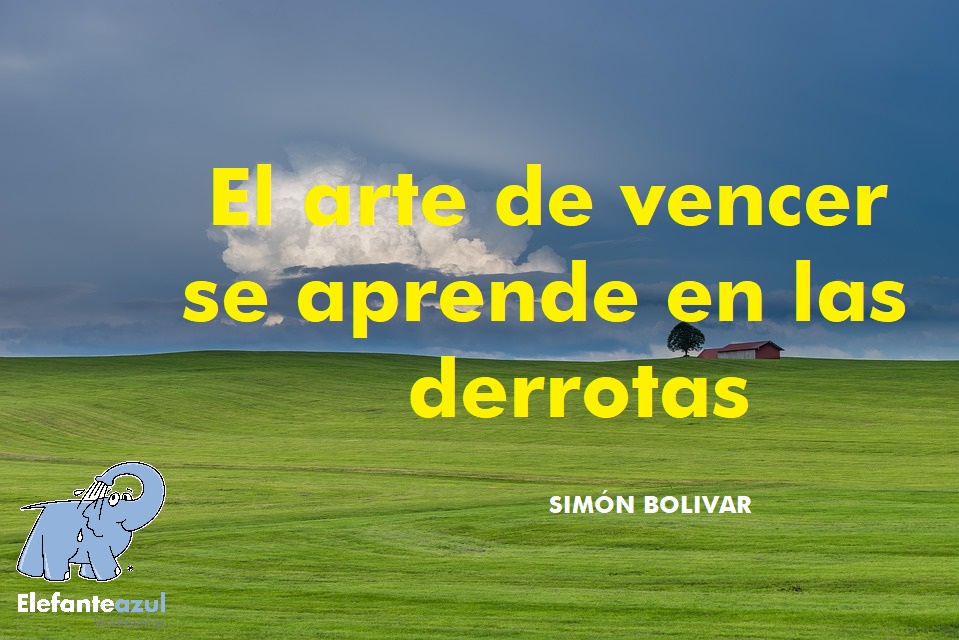 El arte de vencer se aprende en las derrotas.