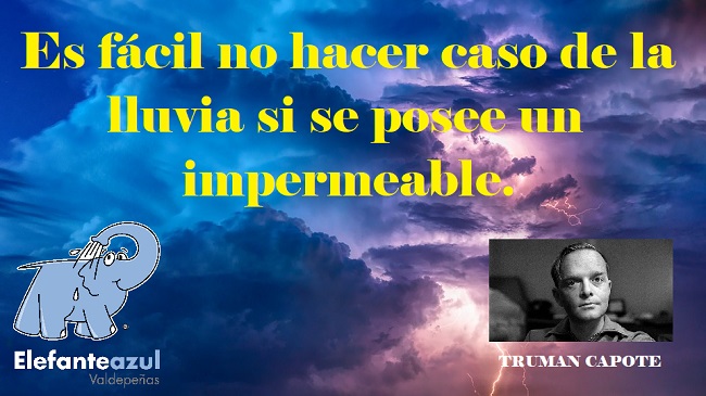 Es fácil no hacer caso de la lluvia si se posee un impermeable.
